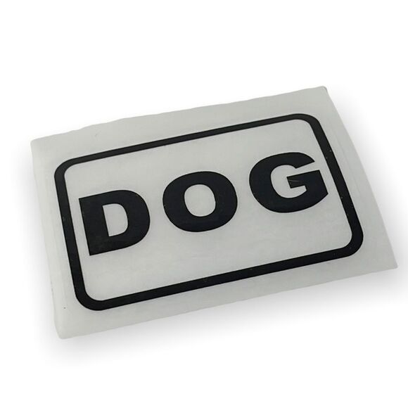 NWT DOG Clear Transparent Vinyl Sticker - Picture 1 of 3
